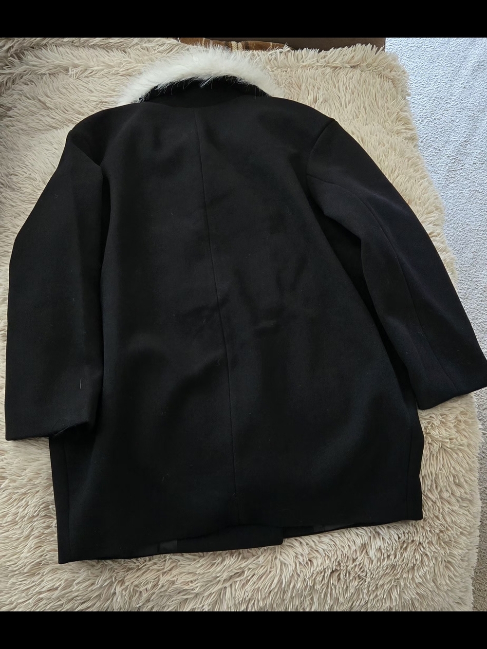 Scoop Oversized Faux Fur Collar Coat #1286 - Picture 3 of 9
